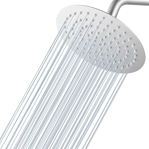 Brushed Nickel 8-Inch Rain Shower Head ...