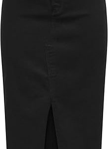 ONLY Women's Front Slit Denim Skirt