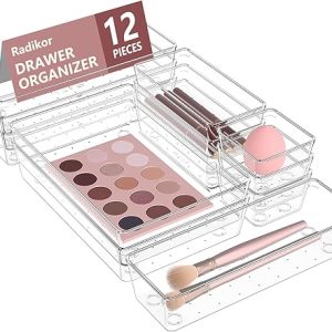 Radikor 12pcs Drawer Organiser Set