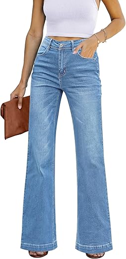 High-Waisted Women’s Flare Jeans –...