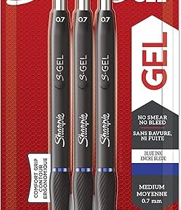 Sharpie S-Gel Blue Gel Pens (3 Count)