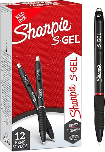 Sharpie S-Gel Red Gel Pens – Medi...