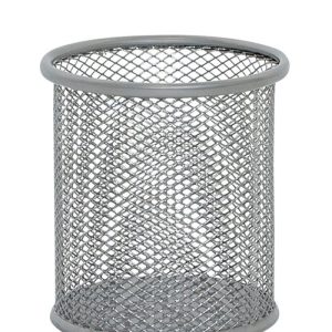 Stylish Silver Mesh Pen Pot