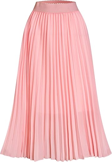 Women’s Midi Pleated Skirt –...