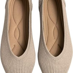 TINGRISE Women's Comfortable Pointed Toe Flats
