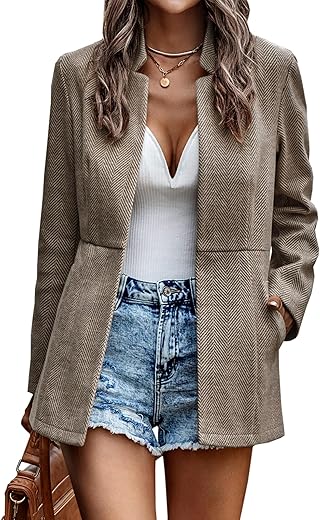 Women’s Open Front Casual Blazer ...