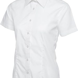 Women's Poplin Half Sleeve Button Down Shirt