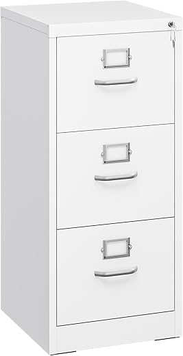 Lockable Vertical File Cabinet with 3 D...