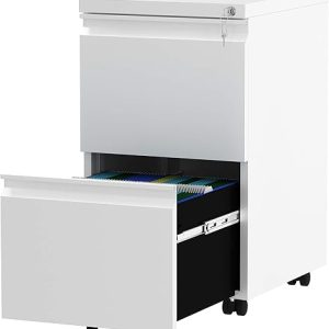 YITAHOME Mobile Filing Cabinet with Lockable Drawers