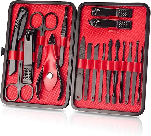 18-Piece Professional Manicure Set for ...