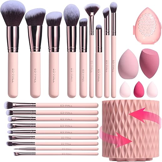 Premium 18-Piece Makeup Brush Set with ...
