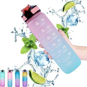 1 Liter Motivational Sports Water Bottle