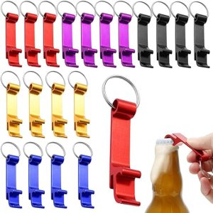 20 Pcs Aluminium Keyring Bottle Openers Set