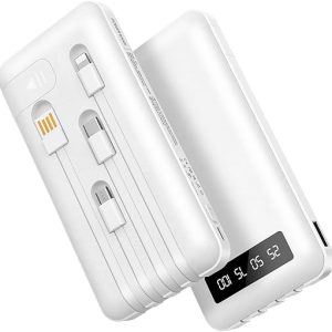26800mAh Power Bank with Built-in Cables
