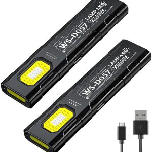 2PCS EDC USB Rechargeable LED Flashlight