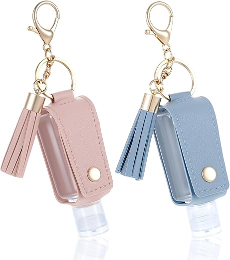 Portable Leather Hand Sanitizer Set wit...