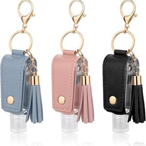 3-Pack Leak-Proof Hand Sanitizer Keychains