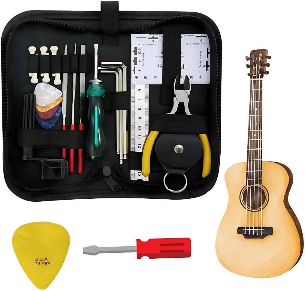31-Piece Guitar Maintenance Tool Kit wi...