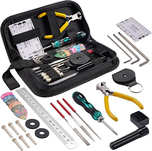31-Piece Guitar Maintenance Tool Kit wi...