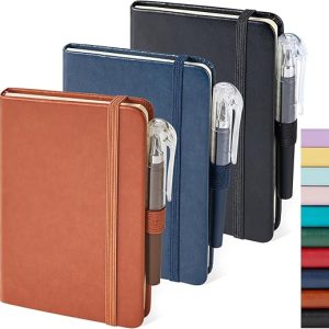 3 Pack A6 Pocket Notebooks with Pens