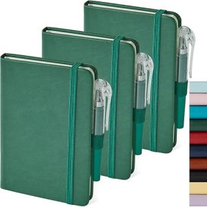3 Pack Mini Leather Pocket Notebooks