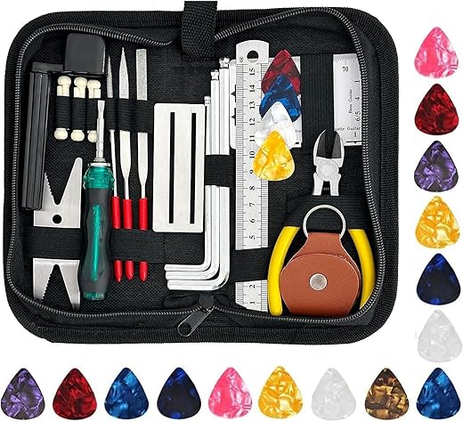 50-Piece Guitar Repair Tool Kit with Ca...