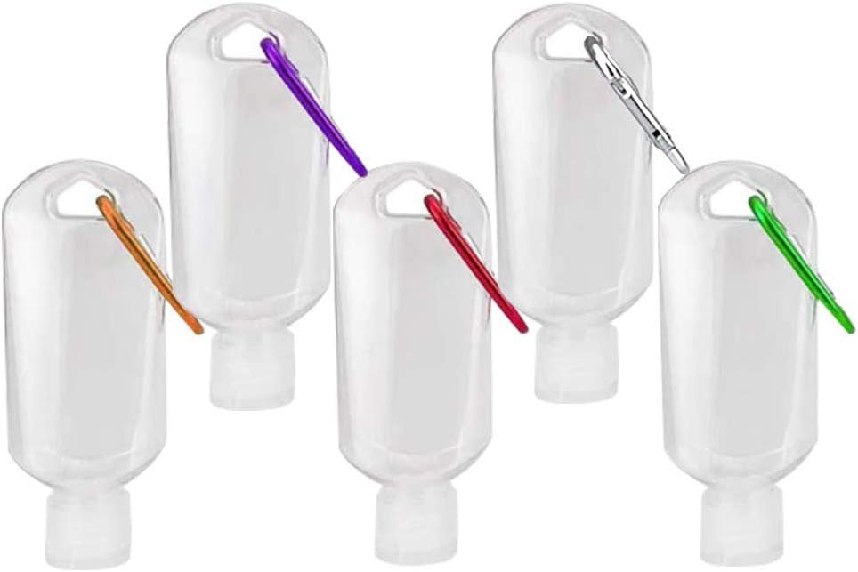 5-Pack 50ml Refillable Travel Bottles w...