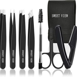 7-Piece Precision Eyebrow Tweezers Kit