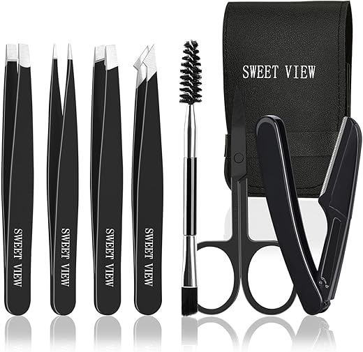 Precision 7-Piece Eyebrow Tweezers Kit ...