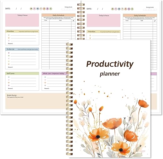 Undated ADHD Daily Planner for Adults &...