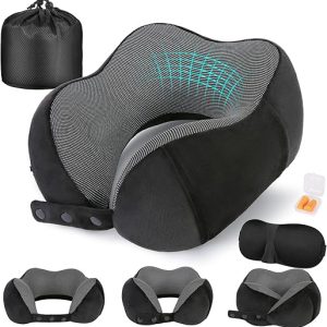 Adjustable Memory Foam Travel Neck Pillow