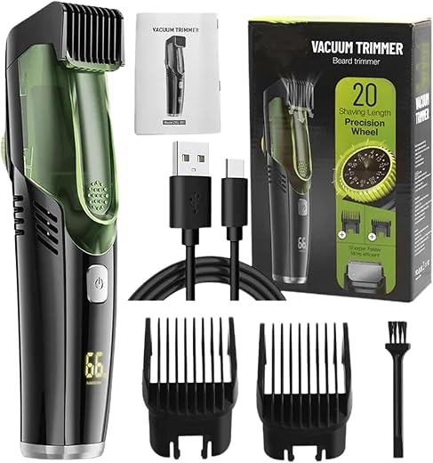 Adjustable Waterproof Beard Trimmer for...