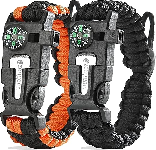 aZengear Paracord Survival Bracelet wit...