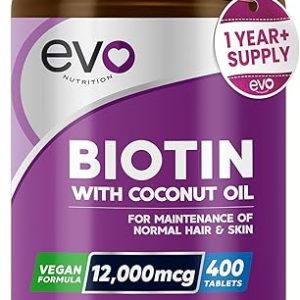 Biotin Hair Growth Supplement with Coconut Oil