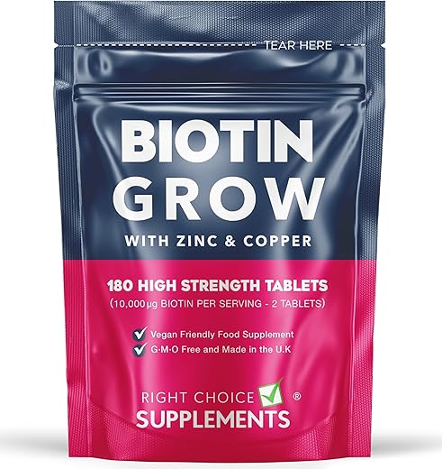 Biotin Hair Growth Supplement with Zinc...