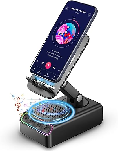 Foldable Phone Stand with Bluetooth Spe...