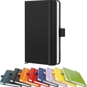 Compact A6 Leather Notebook with Pen Holder