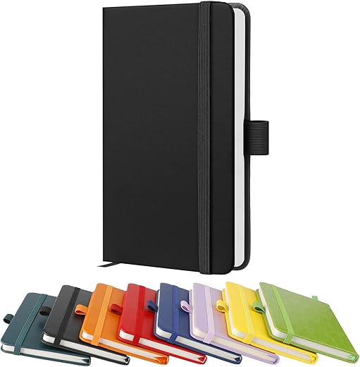 Premium A6 Leather Notebook with 160 Li...