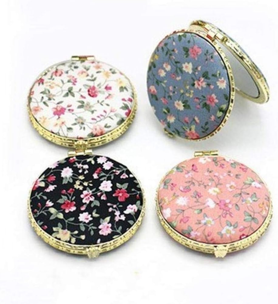 Compact Retro Floral Handbag Makeup Mirror