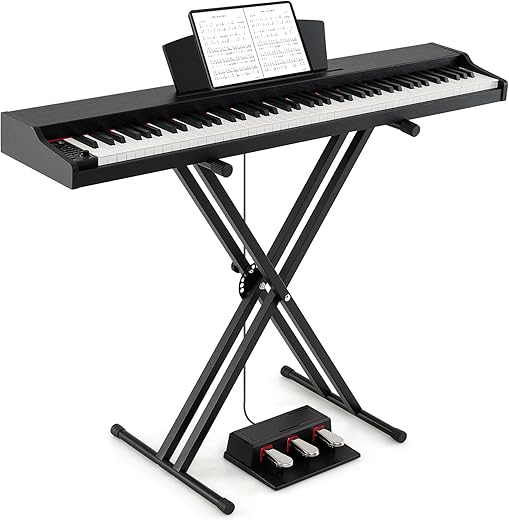 COSTWAY 88-Key Semi-Weighted Digital Pi...