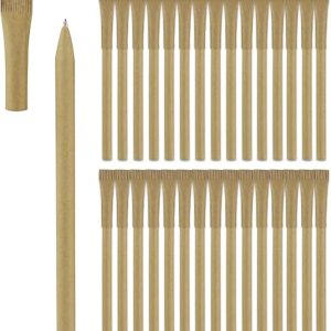 Eco-Friendly Bamboo Ballpoint Pens Pack of 30