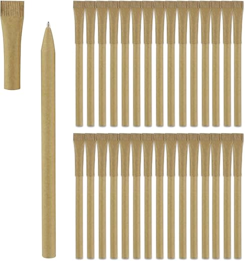 Eco-Friendly Black Ink Ballpoint Pens &...