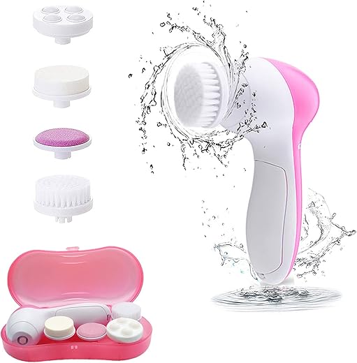 Electric Facial Cleansing Brush Set for...