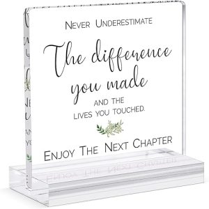 Elegant Acrylic Retirement Gift Plaque