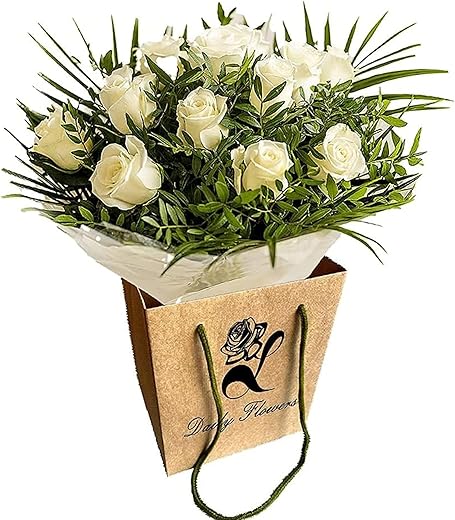 Fresh White Roses Bouquet – Ideal for C...