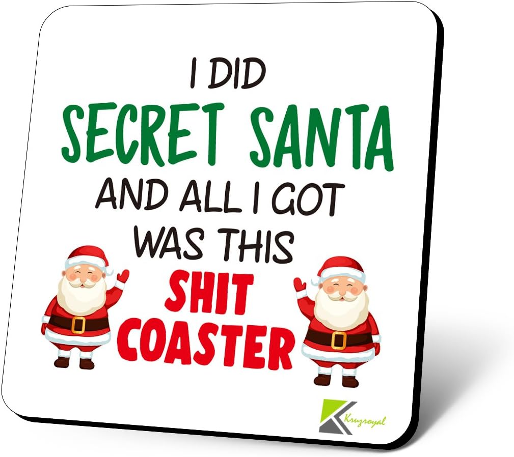 Funny Wooden Coaster Gift for Secret Sa...