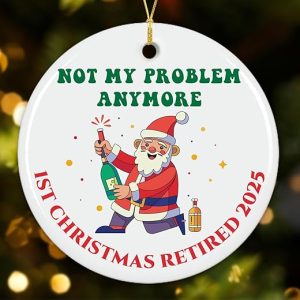 Funny Retirement Gift Ceramic Ornament