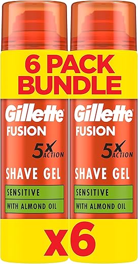 Gillette Fusion Shave Gel for Sensitive...