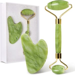GUGUG Gua Sha and Jade Roller Set