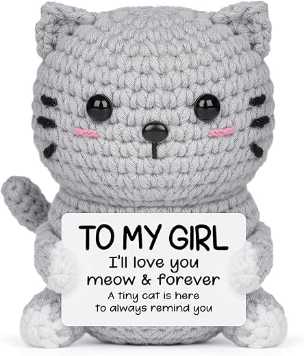 Cute Handmade Crochet Cat Gift for Girl...